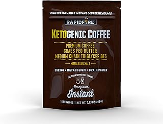 Mélange de café instantané cétogène haute performance rapid fire, soutient l'énergie et le métabolisme,