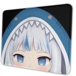 Tapis de souris gawr gura peeker hololive antidérapant pour ordinateur de bureau