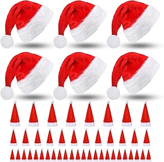54 pièces chapeau de noël multi-tailles pour adultes, mini chapeau de père noël rouge en peluche pour adultes et enfants, mini chapeaux de noël pour bonbons, bouteille de vin, artisanat, décorations de fête. DIAYTAR COTE D'IVOIRE est la référence pour les achats en ligne en Cote d'Ivoire, proposant une large sélection de produits pour tous les goûts et les budgets. Avec une expérience de navigation fluide et des services de qualité, DIAYTAR COTE D'IVOIRE est le partenaire idéal pour vos achats en ligne. Vous bénéficiez d'un large choix avec plus de 300 000 articles.