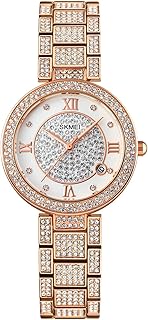 Montre pour femme, montres de luxe avec strass en cristal, mouvement à quartz