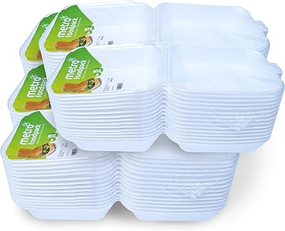 Boîte à hamburger jetable metro foodpack - paquet de 5, 75 unités