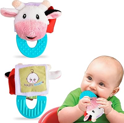 Anneau de dentition en forme de vache au poignet pour bébés, jouets à mâcher pour bébé de 3 mois et plus, anneaux de dentition au poignet faciles à tenir pour bébés, anneaux de dentition biologiques naturels sans danger pour le congélateur, soulagement des gencives douloureuses, jouets de dentition en silicone sans bpa pour bébé. En tant que boutique en ligne leader en Côte d'Ivoire, DIAYTAR COTE D'IVOIRE se distingue par sa grande sélection de produits et ses prix compétitifs. Elle propose également des services de livraison rapides et des options de paiement variées pour une expérience d'achat en ligne sans stress. La boutique est constamment mise à jour avec de nouveaux produits et des offres spéciales.