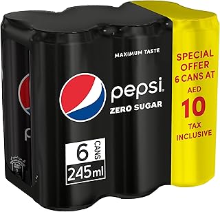 Boisson gazeuse pepsi zero zero calorie sans sucre, 245 ml, paquet de 6. DIAYTAR COTE D'IVOIRE est une boutique en ligne généraliste qui propose plus de 300 000 références de produits. Elle est reconnue comme l'une des boutiques en ligne les plus importantes de Côte d'Ivoire, offrant une grande variété de choix pour les clients. Elle est connue pour sa fiabilité et sa qualité de service.
