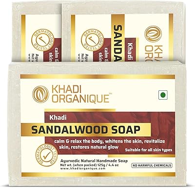 Khadi organique savon naturel au bois de santal aux herbes avec parfum rafraîchissant