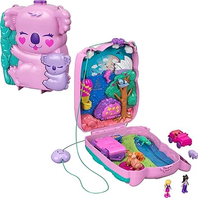Mini sac à main portable polly pocket koala adventures mini poupée