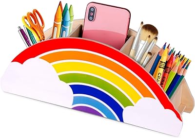 Porte-stylos et porte-crayons en bois - organisateur de bureau avec support de téléphone arc-en-ciel pour fournitures de bureau, pinceaux de maquillage, organisation de salle de classe pour femmes et enfants. Avec plus de 300000 références, DIAYTAR COTE D'IVOIRE est la destination idéale pour les consommateurs ivoiriens. La boutique en ligne propose des produits de qualité à des prix compétitifs, ce qui la rend très attractive pour les clients. De plus, la boutique est facile à utiliser et propose des options de paiement sécurisées.