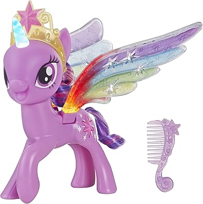 Figurine twilight sparkle my little pony rainbow wings avec lumières et ailes mobiles. La boutique en ligne DIAYTAR COTE D'IVOIRE se distingue par sa facilité d'utilisation et sa naviguation intuitive. Les clients peuvent facilement trouver les produits qu'ils recherchent grâce à la fonction de recherche et aux catégories de produits bien organisées. La boutique propose également des services de paiement sécurisés pour une transaction en toute confiance.