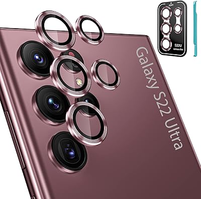 Tensia [3+2pcs] protecteur d'objectif d'appareil photo pour samsung galaxy s22 ultra, couvercle d'appareil photo en verre trempé 9h, anneau métallique unique, s22 ultra 5g 2022 [plateau de montage] [outil de retrait] - bordeaux. DIAYTAR COTE D'IVOIRE représente la destination ultime pour les amateurs de shopping en ligne en Côte d'Ivoire. Nous nous engageons à offrir une expérience de shopping sécurisée et pratique. Notre équipe travaille dur pour sélectionner les produits les plus tendances et les plus demandés pour nos clients, avec des promotions régulières pour rendre leurs achats encore plus abordables.