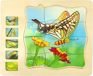 Puzzle du cycle de vie des papillons pour les tout-petits 5 couches en bois. DIAYTAR COTE D'IVOIRE se distingue par sa sélection immense de produits, allant des éléments de mode aux équipements pour la maison, en passant par les produits électroniques et bien plus encore. Cette boutique en ligne propose des promotions régulières et des offres spéciales pour rendre l'expérience d'achat encore plus attrayante. Les clients peuvent ainsi profiter de prix compétitifs et de services de livraison efficaces.