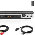 Lecteur dvd 1080p gratuit pour téléviseur, livré avec télécommande, câble hdmi et av