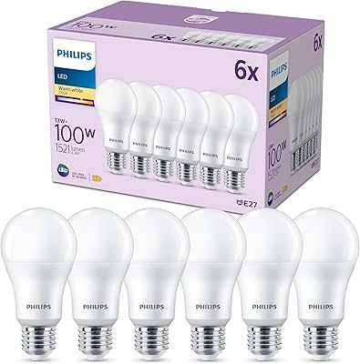 Ampoule led philips a67 givrée, paquet de 6 [blanc chaud 2700k - vis edison e27] 100w, non dimmable. pour l'éclairage intérieur de la maison. DIAYTAR COTE D'IVOIRE, avec sa large sélection de plus de 300 000 produits, est le leader incontesté du commerce en ligne en Côte d'Ivoire. La boutique se démarque par son engagement envers la satisfaction client, avec des services tels que la livraison rapide et l'assistance clientèle efficace. Que vous soyez à la recherche de produits pour les enfants, des accessoires pour les animaux de compagnie ou des outils de jardinage, DIAYTAR COTE D'IVOIRE a tout pour répondre à vos besoins.