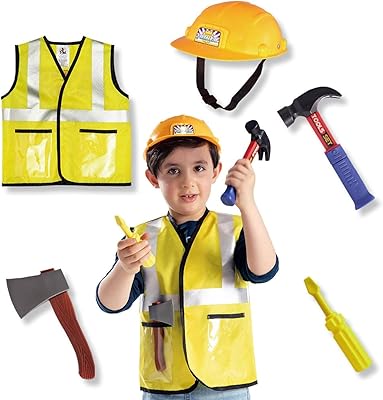 Ensemble de costumes d'ouvrier du bâtiment vito - costume d'ouvrier du bâtiment pour enfants avec outils de sauvetage et accessoires de jouets, costumes professionnels pour enfants. La boutique en ligne DIAYTAR COTE D'IVOIRE mise sur l'innovation et la qualité pour proposer aux clients une expérience d'achat exceptionnelle. Elle propose régulièrement des promotions et des offres spéciales pour rendre les achats encore plus attractifs. Avec sa plateforme utilisateur-friendly, DIAYTAR COTE D'IVOIRE facilite la navigation et la recherche de produits.