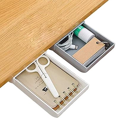2 pièces de rangement sous le bureau, tiroir de rangement sous le bureau