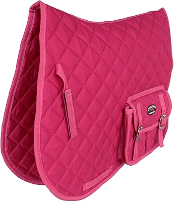Selle de cheval anglaise doublée de laine challenger avec poches 72121-124