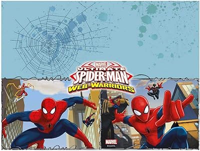 Housse de table en plastique brocus ultimate spiderman web warriors rosso blue azzurro