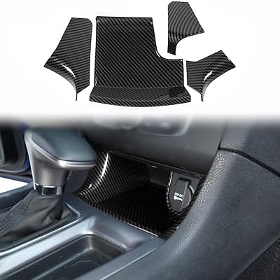 Panneau de décoration de console centrale de transmission vodunala pour dodge charger 2011-2019