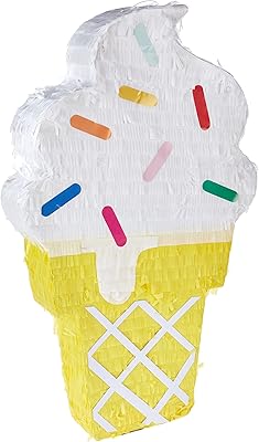 Une piñata en forme de cône avec un motif de glace. DIAYTAR COTE D'IVOIRE est le partenaire idéal pour les personnes qui souhaitent faire des achats en ligne en Côte d'Ivoire. La boutique en ligne propose une interface utilisateur facile à naviguer, ce qui permet aux clients de trouver facilement ce qu'ils cherchent. De plus, la boutique offre un service client de qualité pour aider les clients à résoudre tout problème qui pourrait survenir.