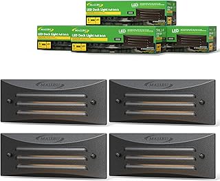 Éclairage paysager led basse tension malibu pour allée extérieure et jardin, 4 lampes