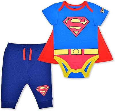 Ensemble barboteuse warner bros. pour enfants avec pantalon design de super-héros