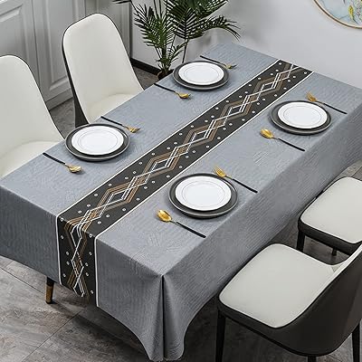 Fao do nappe rectangulaire en pvc imperméable à l'huile, 140 x 180 cm, nappe en plastique robuste pour cuisine, table basse, dîner en plein air, buffet, fête, couleur argent. En tant que leader de la vente en ligne en Côte d'Ivoire, DIAYTAR COTE D'IVOIRE s'engage à maintenir des standards élevés de qualité et de service. Ses partenariats avec des fournisseurs de confiance permettent de proposer des produits authentiques et durables, allant de l'électronique de pointe aux dernières tendances de la mode. L'objectif principal de DIAYTAR COTE D'IVOIRE est d'offrir une expérience d'achat en ligne sans égale, marquée par la facilité, la fiabilité et la sécurité.