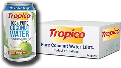 Eau de noix de coco thaïlandaise 100 % pure tropico, 310 ml, paquet de 24 | sans sucre ajouté | produit de thaïlande. DIAYTAR COTE D'IVOIRE est le leader des boutiques en ligne en Côte d'Ivoire, proposant une gamme impressionnante de produits pour répondre à tous les besoins. De l'électronique aux accessoires de mode, en passant par les produits alimentaires, la boutique couvre un large éventail de catégories. Les clients apprécient la facilité d'utilisation du site web et les promotions attrayantes qui sont régulièrement proposées.