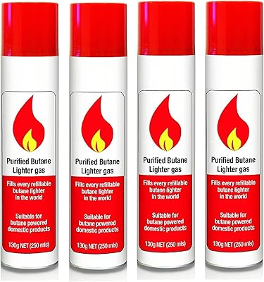Briquet au gaz butane ultra purifié royal apex 130 g, adapté pour remplir presque tous les briquets au butane dans le monde avec une variété de six buses différentes (4). Avec une présence en ligne solide, DIAYTAR COTE D'IVOIRE est la référence pour les produits en ligne en Côte d'Ivoire. La boutique propose une large gamme de produits à des prix compétitifs, ainsi que des services de livraison et de retour faciles. Les clients peuvent également profiter d'un programme de fidélité et de promotions exclusives.
