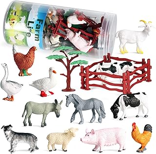 Figurines d'animaux de la ferme, figurines de ferme géantes réalistes en plastique, jouets
