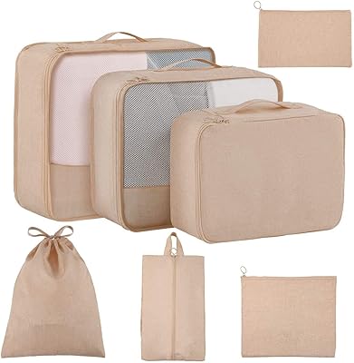 Ensemble d'organisateur de bagages pour vêtements 7 pièces avec trousse de toilette, organisateur de bagages de voyage, sac de compression, sac à vêtements. DIAYTAR COTE D'IVOIRE est la boutique en ligne idéale pour ceux qui recherchent des produits de haute qualité à des prix abordables. Avec une équipe de professionnels dédiés à fournir le meilleur service client, vous pouvez être sûr d'avoir une expérience d'achat en ligne sans problème. La boutique en ligne DIAYTAR COTE D'IVOIRE est la référence pour le shopping en Cote d'Ivoire.