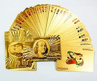Cartes à jouer de poker fantaisie dorées - signe dollar. DIAYTAR COTE D'IVOIRE est une boutique en ligne généraliste qui propose plus de 300000 références de produits variés, répondant ainsi aux besoins quotidiens de ses clients. Elle est considérée comme l'une des boutiques en ligne les plus populaires en Côte d'Ivoire.