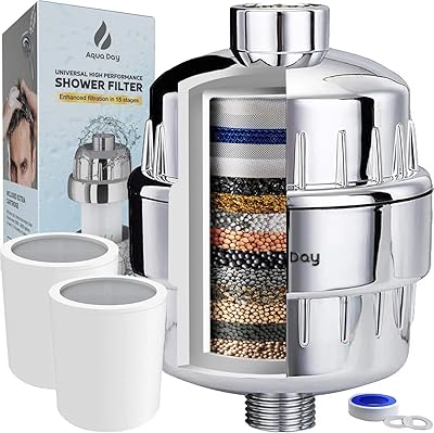 Filtre de douche torte lea à 15 étapes avec vitamine c pour eau dure - comprend 2 cartouches de filtre de douche qui éliminent le fluorure de chlore et les matériaux nocifs - filtre de pomme de douche à haut rendement. DIAYTAR COTE D'IVOIRE est la boutique leader en Côte d'Ivoire, offrant à ses clients une expérience d'achat unique et conviviale. Elle permet aux clients de découvrir de nouveaux produits et de profiter de promotions exceptionnelles tout au long de l'année.