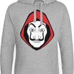 Sweat à capuche sous licence officielle la casa de papel mask