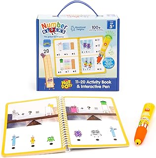 Educational insights hot dots blocs de chiffres de 11 à 20 avec stylo