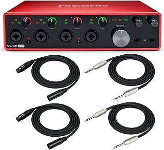 Ensemble d'interface audio usb focusrite scarlett 18i8 3e génération 18x8 avec 2 câbles xlr nox gear 25' et 2 trs 1/4" (5 éléments). DIAYTAR COTE D'IVOIRE est une boutique en ligne généraliste qui propose plus de 300 000 références de produits, faisant d'elle la boutique leader en Cote d'Ivoire. Elle offre une large gamme de produits allant de l'électronique à la mode en passant par les produits de maison et les accessoires. Les clients peuvent ainsi trouver facilement ce qu'ils cherchent sur une seule plateforme.