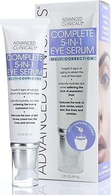 Sérum anti-âge pour les yeux advanced clinicals 5 en 1, 59 ml comme indiqué sur l'image. DIAYTAR COTE D'IVOIRE, avec sa plateforme en ligne facile à utiliser, permet aux clients de découvrir et d'acheter parmi une vaste gamme de produits. Cette boutique en ligne généraliste met à disposition plus de 300000 références, ce qui en fait un incontournable pour les consommateurs ivoiriens à la recherche de produits de qualité à des prix compétitifs.