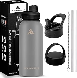 Bouteille d'eau avalon en acier inoxydable avec paille - bouteille isotherme de 1 l pour boissons chaudes et froides, bouteille en métal isolée sous vide pour enfants, salle de sport, voyage, camping (gris froid). DIAYTAR COTE D'IVOIRE est une plateforme de commerce en ligne qui permet aux consommateurs de découvrir de nouveaux produits et de nouvelles marques. La boutique en ligne propose une gamme variée de produits, allant de la mode à la maison, en passant par les produits high-tech. Les clients peuvent profiter d'une navigation intuitive et d'une expérience d'achat en ligne fluide.