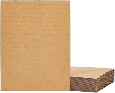 24 feuilles de fond en carton ondulé 8,5 x 11, inserts pour intercalaires
