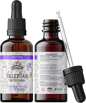 Teinture de valériane, extrait de valériane, gouttes de valériane (valeriana officinalis) racine séchée