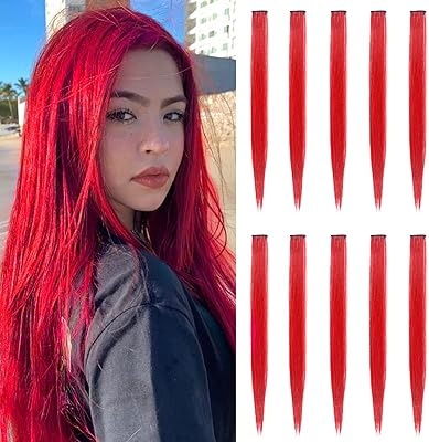 Tofafa extensions de cheveux raides colorés de 22 pouces, extensions de cheveux synthétiques