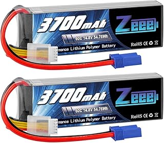 Batterie au lithium polymère 14.8v 4s 60c 3700mah avec prise ec5 pour hélicoptère