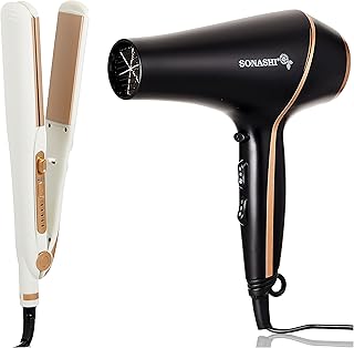 Lisseur sonashi shs 2082g + shd 5004 avec sèche-linge noir or multicolore. DIAYTAR COTE D'IVOIRE se positionne comme un acteur majeur du commerce électronique en Côte d'Ivoire, offrant une grande variété de produits allant des accessoires de mode aux électroménagers. La boutique mise sur l'innovation et la technologie pour améliorer constamment l'expérience d'achat de ses clients. Elle propose également des conseils d'achat et des promotions exclusives pour fidéliser sa clientèle.