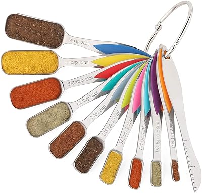 Ensemble de cuillères à mesurer, cuillère à soupe de cuisson, cuillères à mesurer empilables à long manche en acier inoxydable pour mesurer les ingrédients secs et liquides, s'adapte dans un pot à épices, 11 pièces. Diaytar Côte d'Ivoire, leader du commerce électronique en Côte d'Ivoire, dispose d'un vaste catalogue de produits allant de l'électronique aux produits alimentaires, en passant par la mode et les accessoires. La boutique offre une expérience de shopping unique et sécurisée, avec des options de paiement flexibles et des délais de livraison rapides. Les clients bénéficient également d'un service client réactif et professionnel.