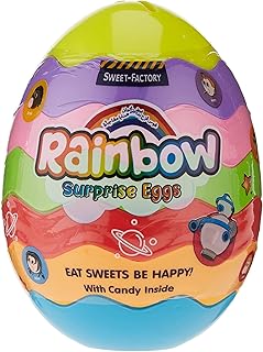 Œufs surprise arc-en-ciel sweet factory - 10 g [avec bonbons à l'intérieur]. Avec plus de 300 000 références, DIAYTAR COTE D'IVOIRE est la destination idéale pour tous vos besoins d'achat en ligne en Côte d'Ivoire. Nous proposons une sélection de produits de qualité, allant de l'électronique aux produits alimentaires, en passant par les vêtements et les accessoires. Notre objectif est de vous offrir une expérience d'achat en ligne unique et satisfaisante.