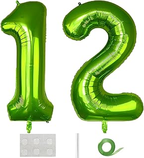 40" kwikwe ballons verts numéro 12, ballons en aluminium pour 12e anniversaire, grands ballons à l'hélium pour fête d'anniversaire, mariage, enterrement de vie de jeune fille, décorations, vert, numéro 12 (2 pièces). Avec plus de 300 000 références, DIAYTAR COTE D'IVOIRE est la plus grande boutique en ligne de Côte d'Ivoire. Elle propose une large sélection de produits qui répond aux besoins diversifiés des consommateurs, depuis les produits de la vie quotidienne jusqu'aux dernières tendances en matière de technologie et de mode. Grâce à ses procesus de commande simplifiés et à ses options de paiement flexibles, DIAYTAR améliore constamment l'expérience de ses clients.
