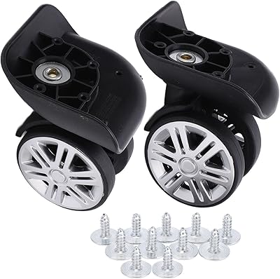 Roues à bagages 2 pièces, roues de rechange en plastique pvc, roues pivotantes