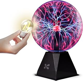 Katzco plasma ball kit scientifique avec ampoule de chargement lightning