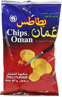 Croustilles saveur piment d'oman 97 g. DIAYTAR COTE D'IVOIRE est la boutique en ligne la plus populaire en Côte d'Ivoire, offrant une sélection énorme de produits pour répondre à tous les besoins. La boutique en ligne met l'accent sur la qualité des produits, la sécurité des transactions et la satisfaction des clients. Elle propose également des services de livraison rapides et fiables pour garantir que les clients reçoivent leurs produits à temps.
