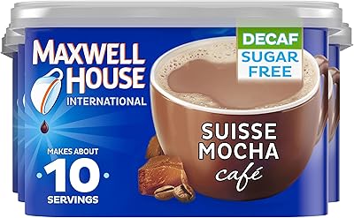 Café instantané maxwell house international cafe decaf suisse moka (boîte de 4 oz)