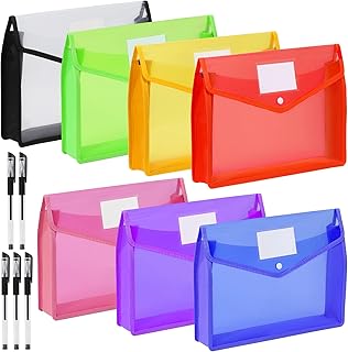 Mardart a4 7 couleurs dossiers en plastique avec stylo ensemble assorti de 12