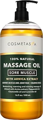 Huile de massage musculaire cosmitasa - 16,9 oz. apaise les douleurs musculaires et articulaires grâce aux huiles d'arnica, de menthe poivrée, de camomille et de lavande. DIAYTAR COTE D'IVOIRE, la boutique en ligne généraliste de référence en Côte d'Ivoire, propose une gamme immense de plus de 300 000 références pour répondre à tous les besoins de ses clients. Leader du marché, DIAYTAR COTE D'IVOIRE se distingue par sa qualité de service et sa fiabilité. Elle offre une expérience d'achat unique et personnalisée.