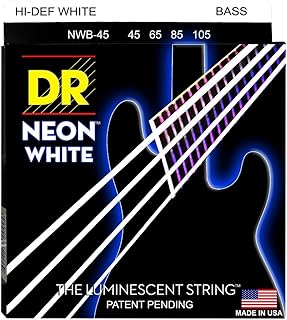 Dr. string hi-def neontm cordes de basse de couleur blanche